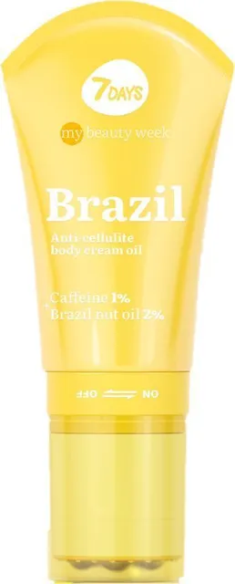 7DAYS My Beauty Week Brazil Anti-Cellulite Body Cream Oil Caffeine+Brazil Nut Oil (130mL)