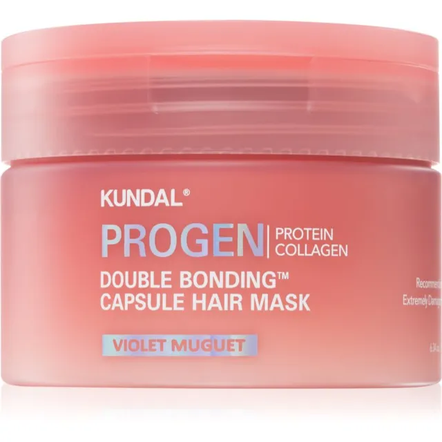 KUNDAL Progen Double Bonding Capsule Hair Mask Taastav mask kahjustatud juustele lõhn Violet Muguet 180 g