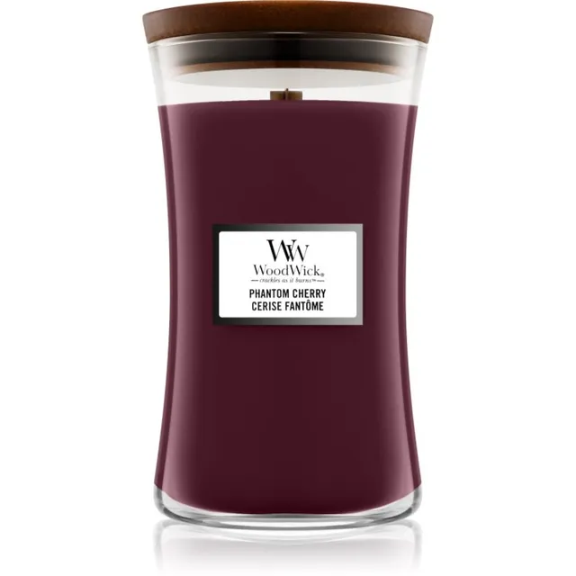Woodwick Phantom Cherry lõhnaküünal puidust taht 609.5 g