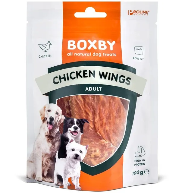 Naturaalne maius koerale Boxby Chicken Wings, kanalihaga