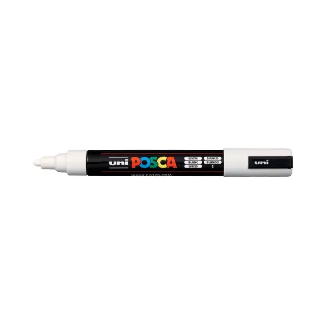 Marker PC-5M,1.8 valge, POSCA, 1 tk