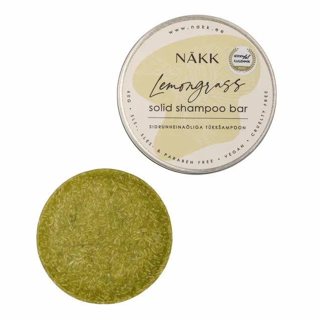 NÄKK Solid Shampoo "Lemongrass" tükkšampoon