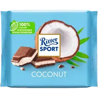 Ritter Sport piimašokolaad kookosetäidisega 100g