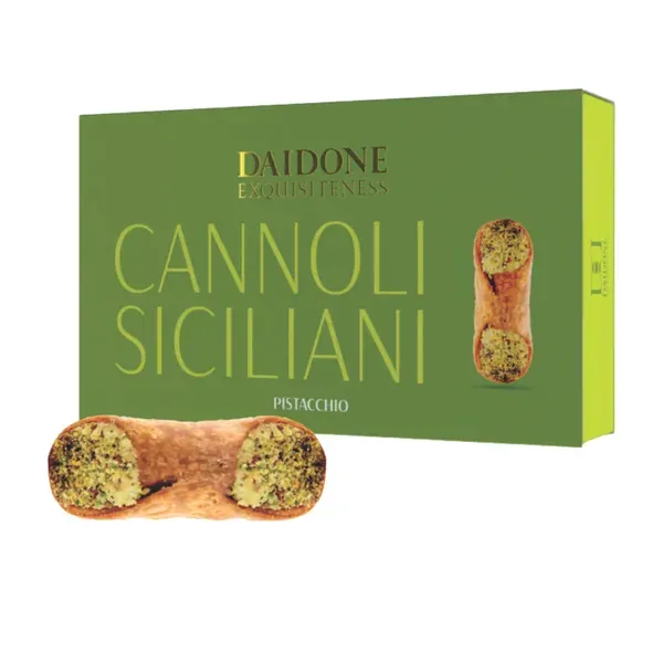 Traditsioonilised Itaalia küpsetised CANNOLI SICILIANI PISTACCHIO