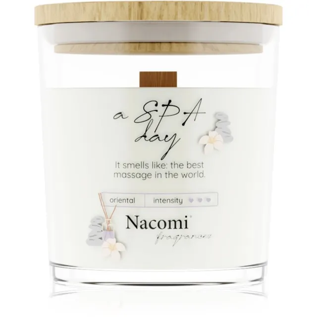 Nacomi Soy Candle Home Fragrances lõhnaküünal puidust taht 140 g