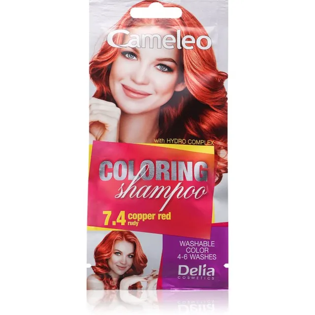 Delia Cosmetics Cameleo Coloring Shampoo Toniseeriv šampoon juustele varjund 7.4 Copper Red 40 ml
