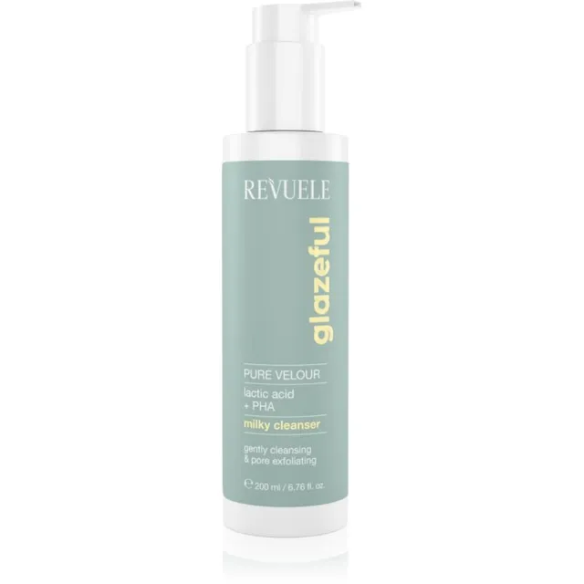 Revuele Glazeful Milky Cleanser Pure Velour Õrn puhastuspiim kooriva toimega 200 ml