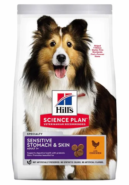 Hill's Science Plan Sensitive koeratoit kanaga keskmisele koerale 14kg