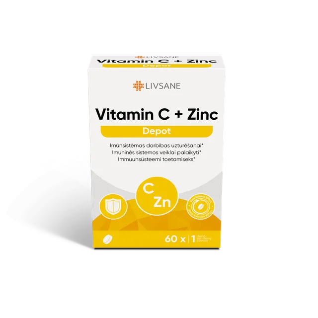 LIVSANE VITAMIIN C+TSINK TBL PIKATOIMELINE N60