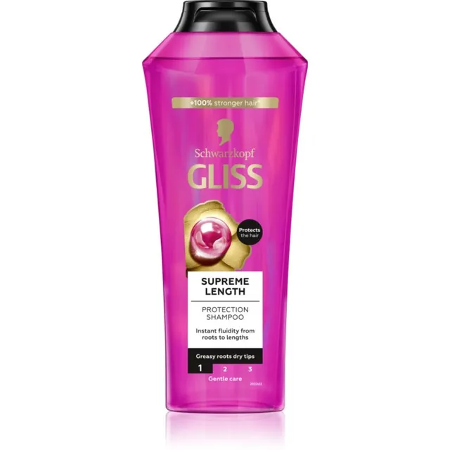 Schwarzkopf Gliss Supreme Length Kaitsev šampoon pikkadele juustele 400 ml