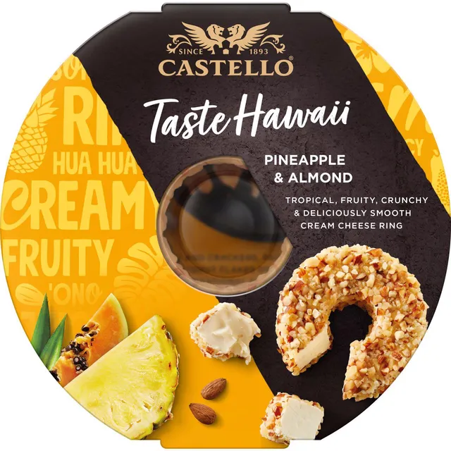 Toorjuust ananassi ja mandliga, CASTELLO, 125 g