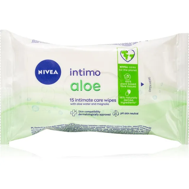 NIVEA Intimo Aloe Intiimpuhastussalvrätikud 15 tk