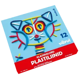 Plastiliin 12 värvi, 240g, klassikaline