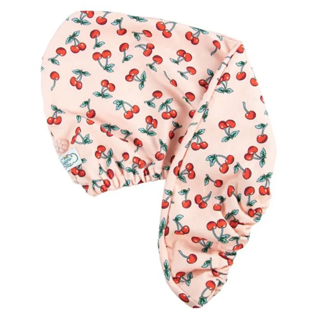 THE VINTAGE COSMETIC Cherry Print Hair Towel