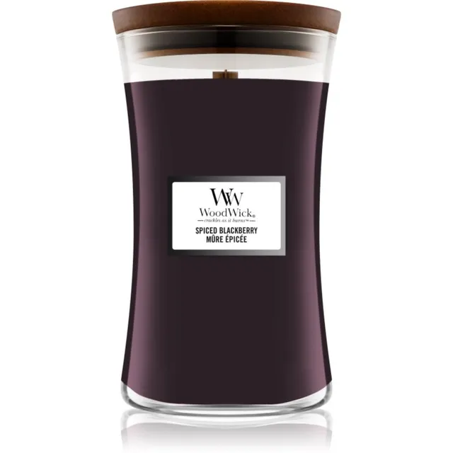 Woodwick Spiced Blackberry lõhnaküünal puidust taht 609.5 g