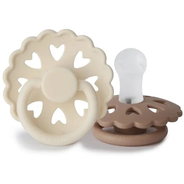 FRIGG Fairytale Round Silicone 2-Pack Size 1 lutt The Ugly Duckling/The Emperors New Clothes 2 tk