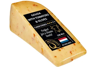 Juust Gouda DELI Q tomat.-oliivid.,kg
