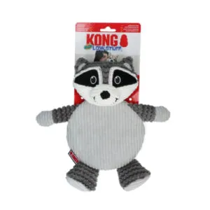 KONG Low Stuff Crackle Tummiez  Raccoon mänguasi koerale