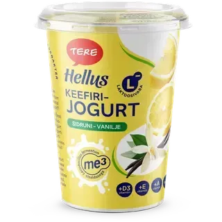 Keefirijogurt sidruni-vanilje, HELLUS, 380 g