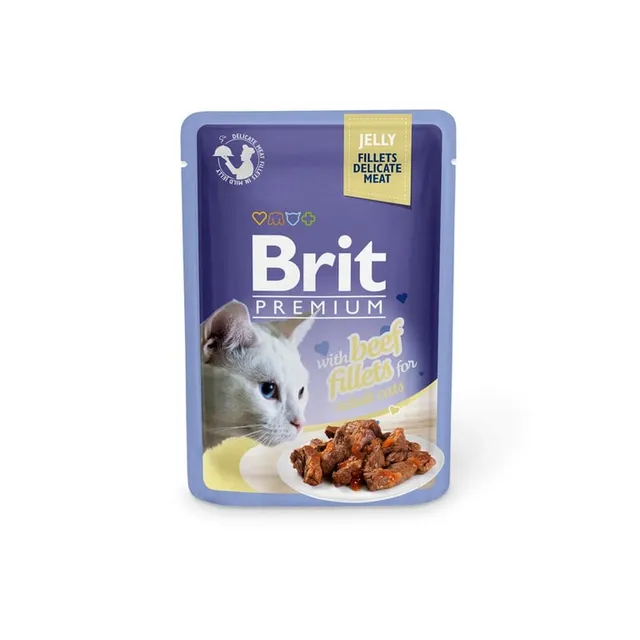 Brit Premium Delicate kassi einekotike, veis želees, 85 g