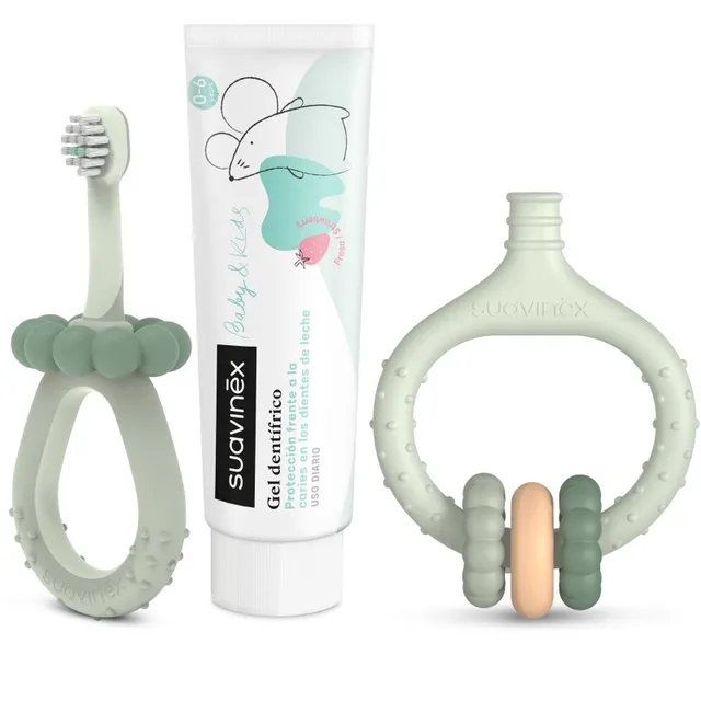 Suavinex Baby & Kids My First Dental Care Set Kinkekomplekt beebidele ja lastele Green