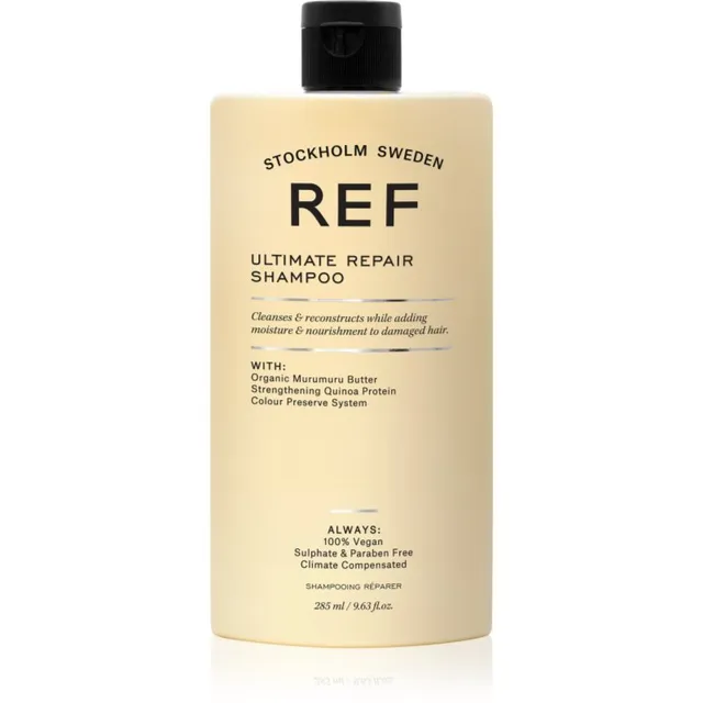 REF Ultimate Repair Shampoo Šampoon keemiliselt töödeldud ja mehhaaniliselt kahjustatud juustele 285 ml