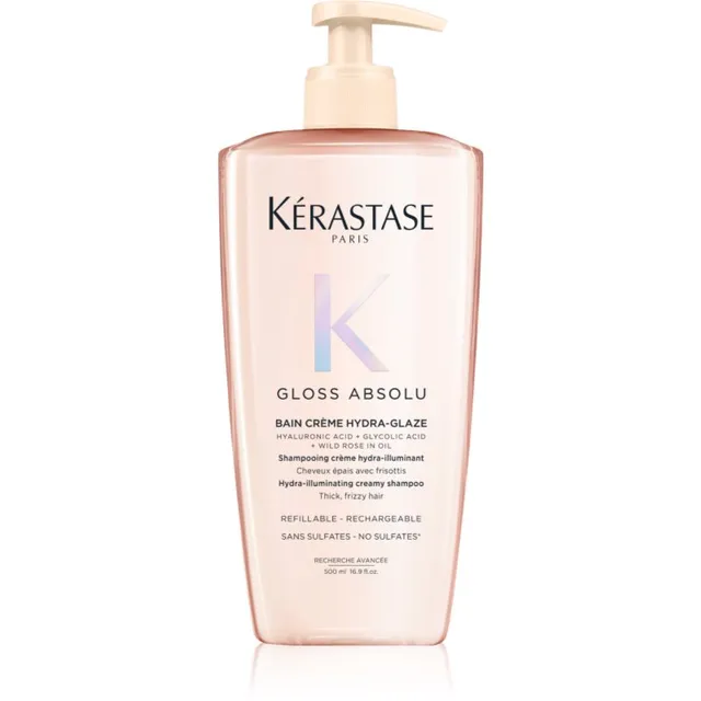 Kérastase Gloss Absolu Créme Bain Hydra-Glaze Šampoon säravate ja pehmete juuste jaoks 500 ml