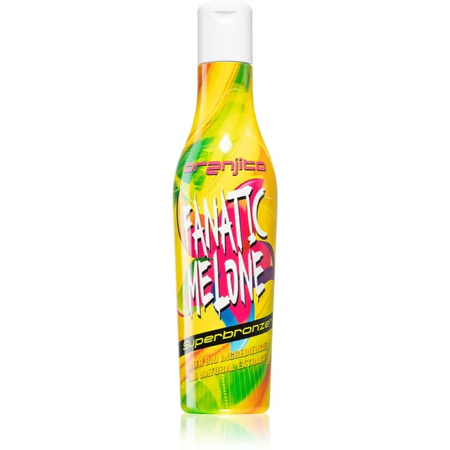Oranjito Fanatic Melone Superbronzer Solaariumi paikesekaitsekreem orgaaniliste koostisainetega ja päevituse kiirendi 200 ml