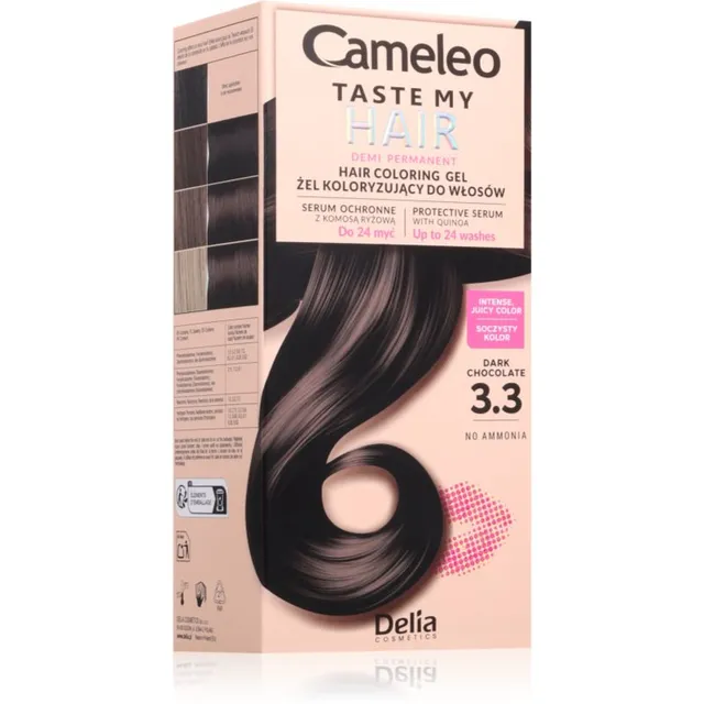 Delia Cosmetics Cameleo Taste My Hair poolpüsivärv (semi-permanent) varjund 3.3 Dark Chocolate 1 tk
