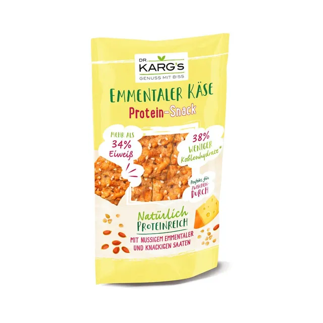 Emmentali juustu proteiini snäkk, DR. KARG, 85 g