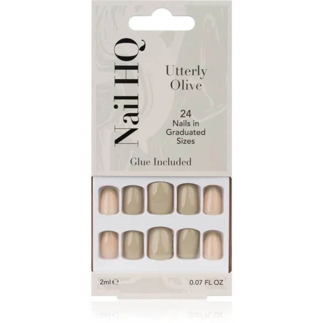Nail HQ Square Kunstküüned Utterly Olive 24 tk