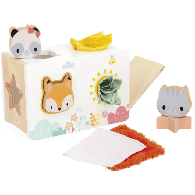 Janod Pure Sensory Tissue Box aktiveeriv sorteerimismänguasi 12m+ 1 tk