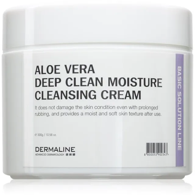 Dermaline Basic Solution Line Aloe Vera Deep Clean Moisture Cleansing Cream Sügavpuhastav kreem aloe veraga tundlikule nahale 300 ml