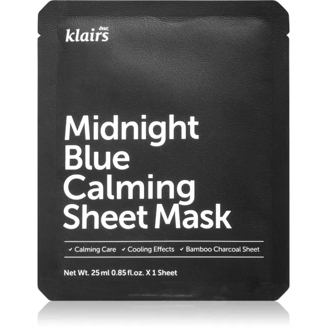 Klairs Midnight Blue Calming Sheet Mask Rahustav näo lehtmask 25 ml