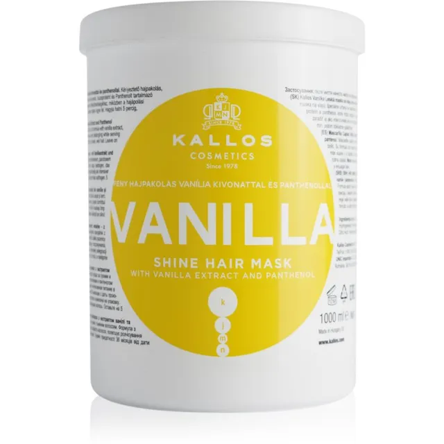 Kallos KJMN Professional Vanilla Elavdav juuksemask 1000 ml
