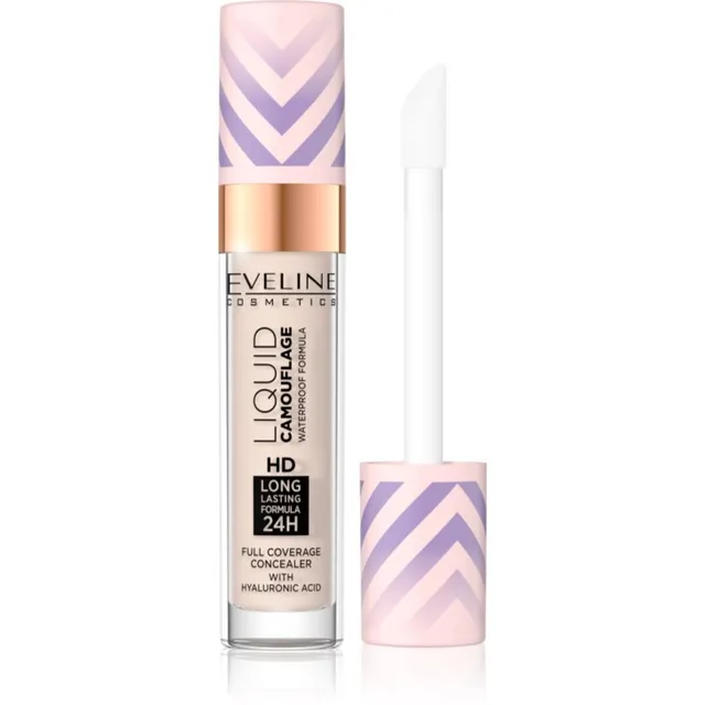 Eveline Cosmetics Liquid Camouflage Veekindel peitekreem hüaluroonhappega varjund 01 Light Porcelain 7.5 ml