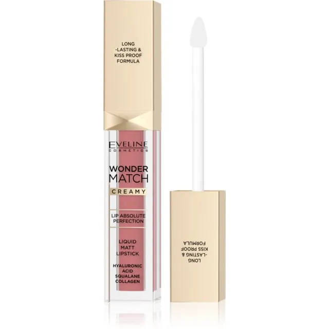Eveline Cosmetics Wonder Match Kauakestev matt vedel huulepulk hüaluroonhappega varjund 05 Sweet Nude 6,8 ml