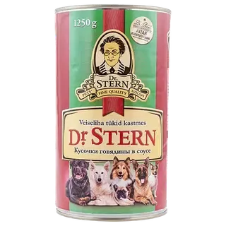Dr.Stern konserv koertele veiseliha tükid kastmes 1,25kg