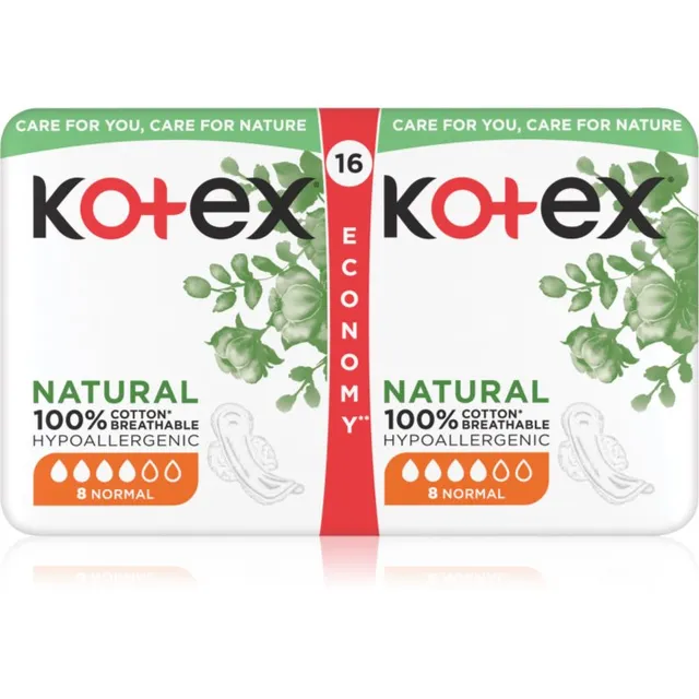 Kotex Natural Normal Hügieenisidemed 16 tk