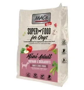MAC's Mono väikesele tõule KALKUNILIHA ja BATAADIGA teraviljavaba kuivtoit (Superfood Mini Breed Dog Turkey & Sweet Potato)