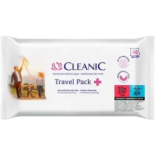 Antibakteriaalsed salvrätikud, CLEANIC, 40 tk