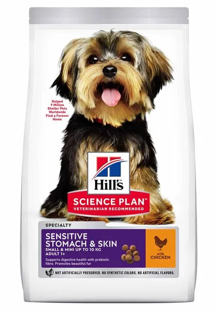 Hill's Science Plan Sensitive koeratoit kanaga väiksele koerale 1,5kg