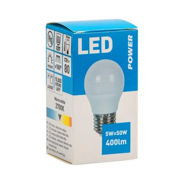 LED lamp dekoratiiv P45 320LM E27, POWER, 1 tk