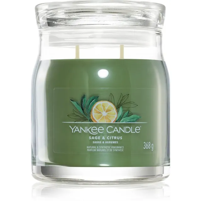 Yankee Candle Sage & Citrus lõhnaküünal signatuur Signature 368 g