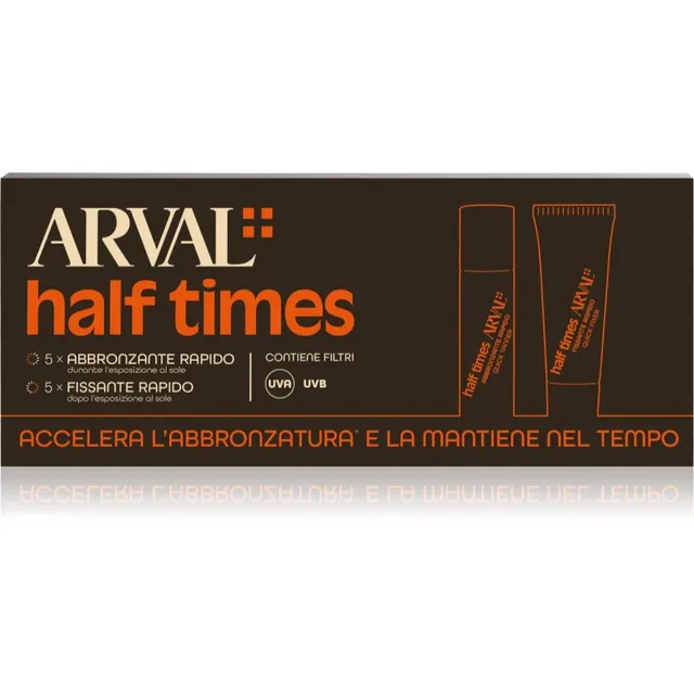 Arval Half Times Fast Tanning Bottle + Tube Set Kaitsev ja päevitamist kiirendav päikeseõli
