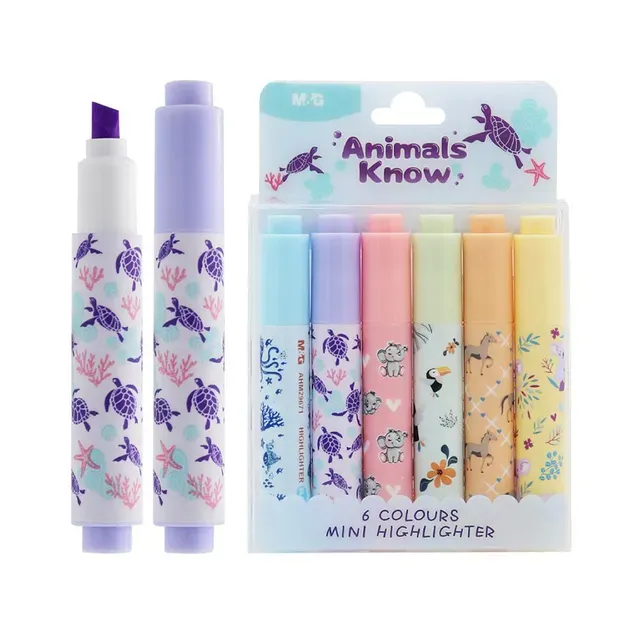 Tekstimarker mini Animals Know, M&G, 6 tk