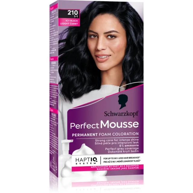 Schwarzkopf Perfect Mousse Püsijuuksevärv varjund 210 Icy Black 1 tk
