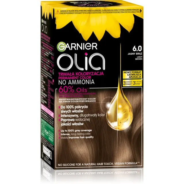 Garnier Olia Big Kit Püsijuuksevärv varjund 6.0 Light brown 1 tk
