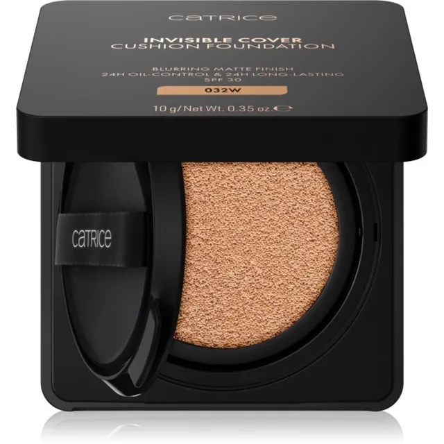 Catrice Invisible Cover Cushion Foundation Matt jumestuskreem käsnas SPF 30 varjund 032W 10 g