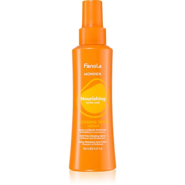 Fanola Wonder Nourishing Glossing Spray Juukselakk ohjeldamatutele ja käharatele juustele 150 ml